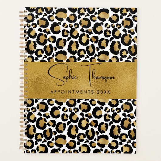 Leopard goud gouden nieuwjaar planner (Voorkant)