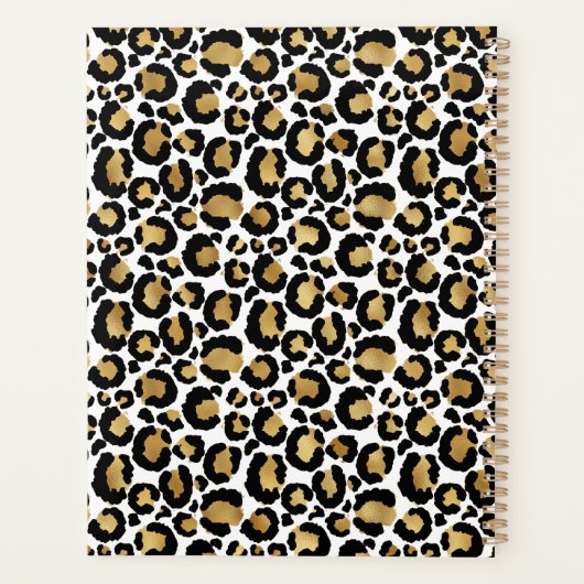 Leopard goud gouden nieuwjaar planner (Achterkant)