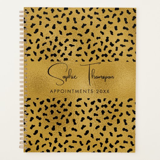 Leopard goud gouden nieuwjaar planner (Voorkant)