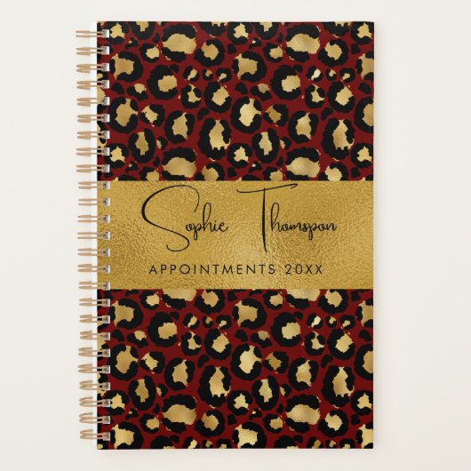 Leopard goud gouden nieuwjaar planner (Voorkant)