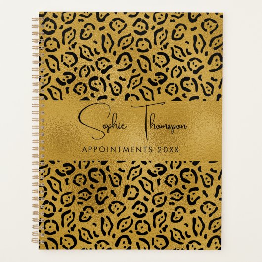 Leopard goud gouden nieuwjaar planner (Voorkant)