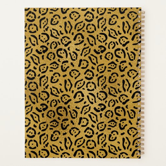 Leopard goud gouden nieuwjaar planner (Achterkant)