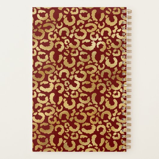 Leopard goud gouden nieuwjaar planner (Achterkant)