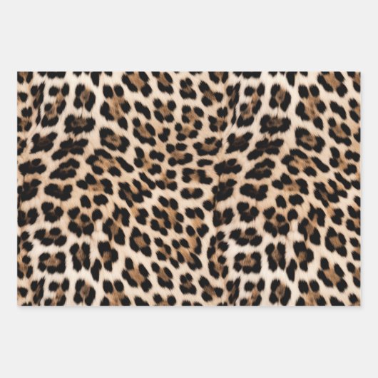 Leopard Goud Roze Glitter Inpakpapier Vel (Voorkant 2)