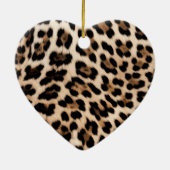Leopard Goud Roze Glitter Keramisch Ornament (Achterkant)