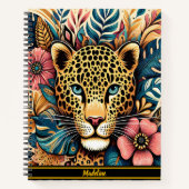 Leopard Grace: Vibrant Branch Serenity Notitieboek (Voorkant)
