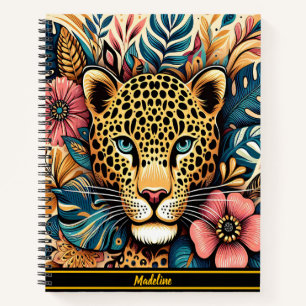 Leopard Grace: Vibrant Branch Serenity Notitieboek