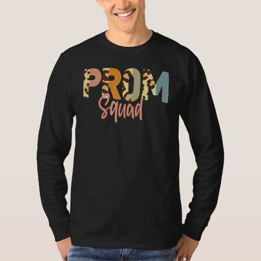 Leopard Graphic Prom Squad 2022 Senior Afstudeerde T-shirt (Voorkant)