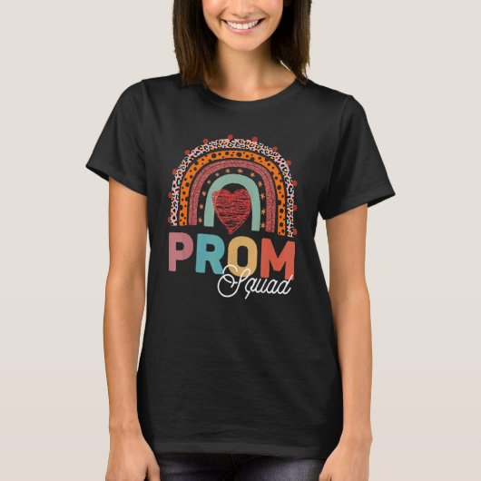 Leopard Graphic Prom Squad 2022 Senior Afstudeerde T-shirt (Voorkant)