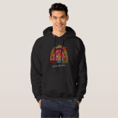 Leopard Grateful Thankful Science Teacher Rainbow Hoodie (Voorkant volledig)