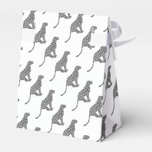 Leopard Gray en Light Grey Silhouette Bedankdoosjes (Achterkant)