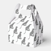 Leopard Gray en Light Grey Silhouette Bedankdoosjes (Achterkant)