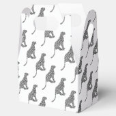 Leopard Gray en Light Grey Silhouette Bedankdoosjes (Geopend)