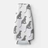 Leopard Gray en Light Grey Silhouette Flesjeskoeler (Voorkant)