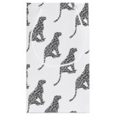 Leopard Gray en Light Grey Silhouette Klein Cadeauzakje (Achterkant)