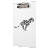 Leopard Gray en Light Grey Silhouette Klembord (Links)