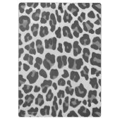 Leopard Gray en Light Grey Silhouette Klembord (Achterkant)