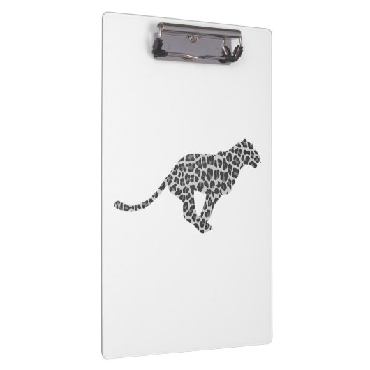 Leopard Gray en Light Grey Silhouette Klembord (Rechts)