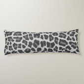 Leopard Gray en Light Grey Silhouette Lichaamskussen (Achterkant)
