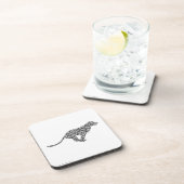 Leopard Gray en Light Grey Silhouette Onderzetter (Rechterzijde)