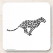 Leopard Gray en Light Grey Silhouette Onderzetter (Voorkant)