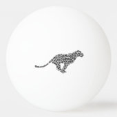 Leopard Gray en Light Grey Silhouette Pingpongbal (Voorkant)