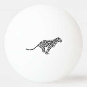 Leopard Gray en Light Grey Silhouette Pingpongbal