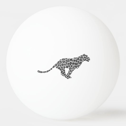 Leopard Gray en Light Grey Silhouette Pingpongbal (Voorkant)