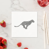 Leopard Gray en Light Grey Silhouette Servetten (Insitu)