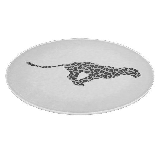 Leopard Gray en Light Grey Silhouette Snijplank (Hoek)