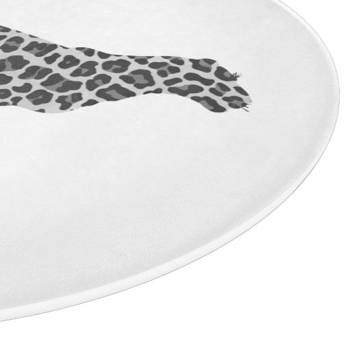 Leopard Gray en Light Grey Silhouette Snijplank (Hoek)