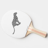Leopard Gray en Light Grey Silhouette Tafeltennisbatje (Zijkant)