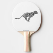 Leopard Gray en Light Grey Silhouette Tafeltennisbatje (Voorkant)