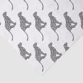 Leopard Gray en Light Grey Silhouette Tissuepapier (Detail)