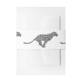 Leopard Gray en Light Grey Silhouette Uitnodigingen Wikkel (Voorkant Voorbeeld)