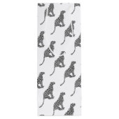 Leopard Gray en Light Grey Silhouette Wijn Cadeautas (Achterkant)