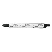 Leopard Gray en Light Grey Silhouette Zwarte Inkt Pen (Bodem)