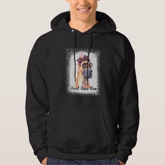 Leopard Great Dane Mam Bleaching Dachshund Owner W Hoodie (Voorkant)