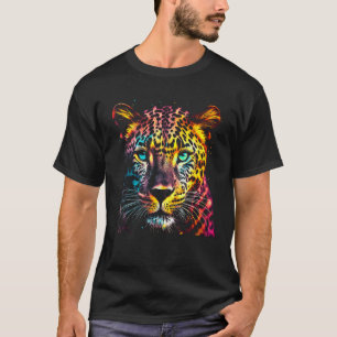 Leopard Green Eyes kunstwerk - Portret Art Animal  T-shirt