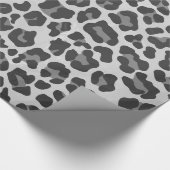 Leopard Grey en Light Grey Print Cadeaupapier (Hoek)