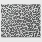 Leopard Grey en Light Grey Print Cadeaupapier (Vlak)