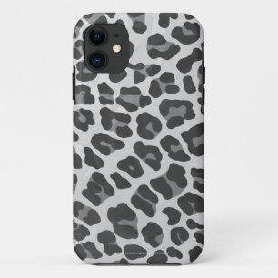 Leopard Grey en Light Grey Print iPhone 11 Hoesje