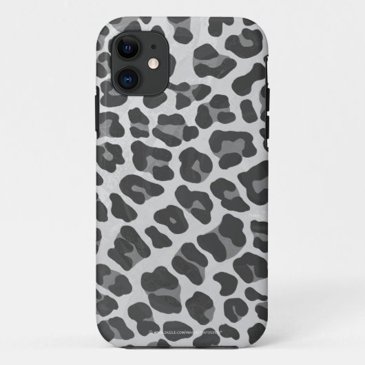 Leopard Grey en Light Grey Print Case-Mate iPhone Case (Achterkant)