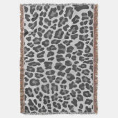 Leopard Grey en Light Grey Print Deken (Voorkant Verticaal)