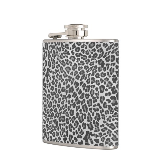 Leopard Grey en Light Grey Print Heupfles (Links)