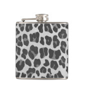 Leopard Grey en Light Grey Print Heupfles (Voorkant)