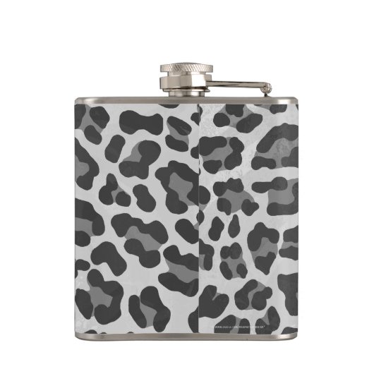 Leopard Grey en Light Grey Print Heupfles (Achterkant)