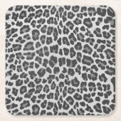 Leopard Grey en Light Grey Print Kartonnen Onderzetters (Voorkant)
