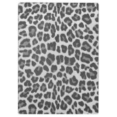 Leopard Grey en Light Grey Print Klembord (Achterkant)