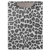 Leopard Grey en Light Grey Print Klembord (Voorkant)